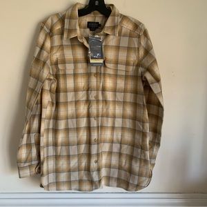 NWT Pendleton wool Button front Long Sleeve Plaid Shirt Size Medium
